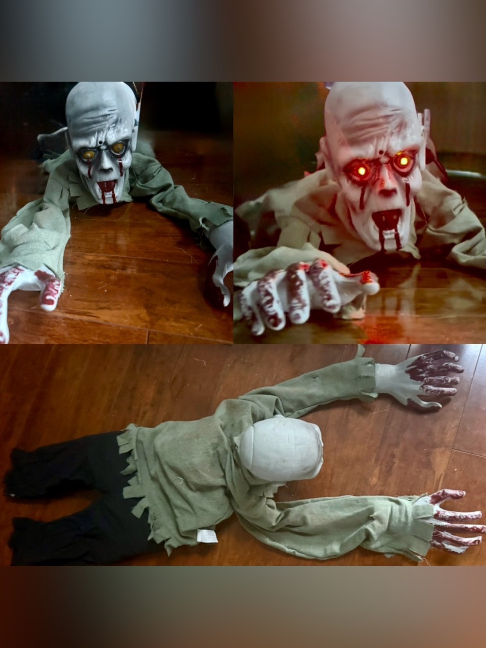 BODY DRAGGING CRAWING ZOMBIE ANIMATRONIC SENSOR MOVEMENT